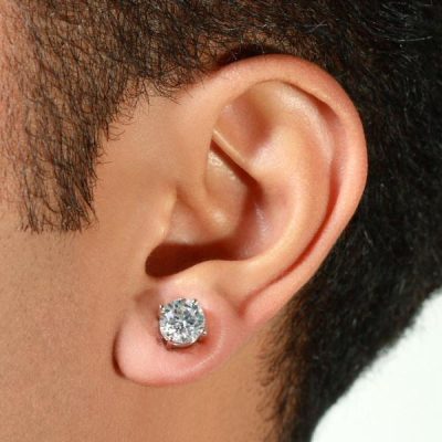 a close-up of a man's ear